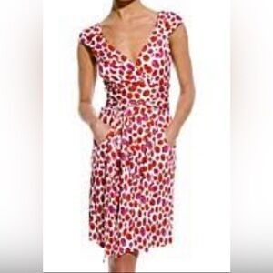 Diane Von Furstenberg Pink and Red Ladybug Dress